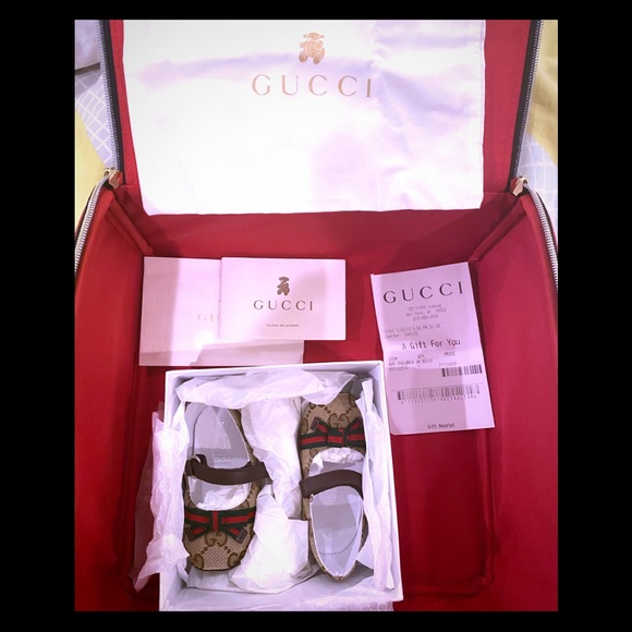 Gucci Other - NWB! Gucci Girls Baby Shoes, box, receipt, bag inc